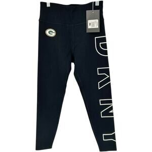 NWT Women's Black DKNY NFL Green Bay Packers Football The Eva Legging Sz Small